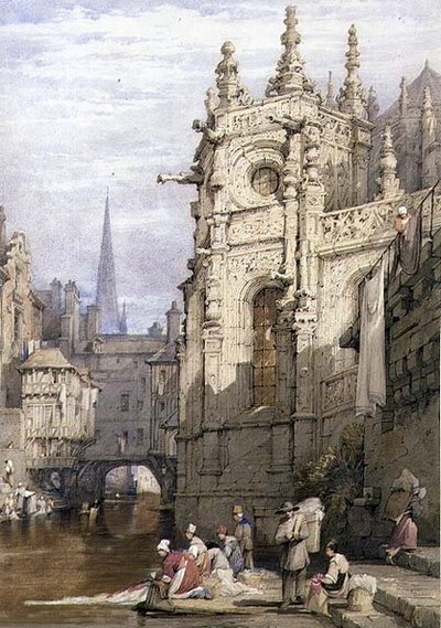 Scene with Washerwomen by Samuel Prout