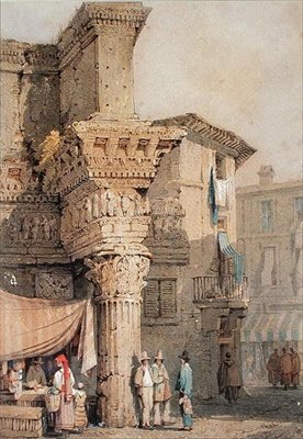 Temple of Pallas, Forum of Nerva, Rome by Samuel Prout
