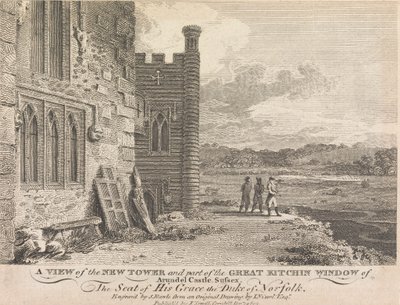 A View of the New Tower and part of the Great Kitchen Window of Arundel Castle, Sussex by Samuel Rawle