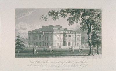 View of York House and Green Park, c.1800 by Samuel Rawle