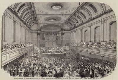 His Royal Highness the Prince Consort Delivering the Inaugural Address to the British Association at the New Music Hall, Aberdeen by Samuel Read