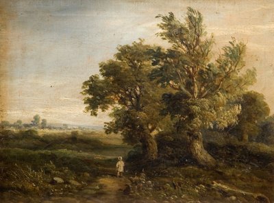 Landscape With Trees by Samuel Restell Lines
