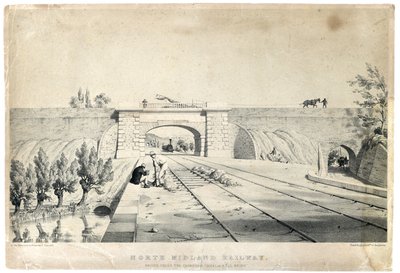 North Midland Railway Bridge under the Cromford Canal at Bull Bridge by Samuel Russell