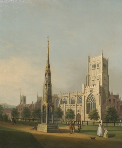 A View of Bristol High Cross and Cathedral by Samuel Scott