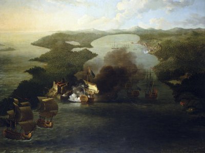 Colonial Wars of Spain: Capture of Porto Bello (or Puerto Bello), November 21 by Samuel Scott