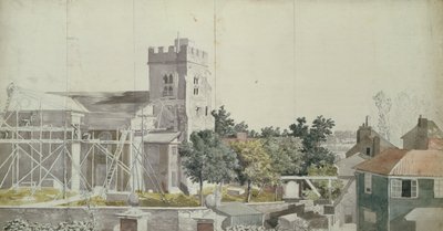 Twickenham Church under Scaffolding by Samuel Scott