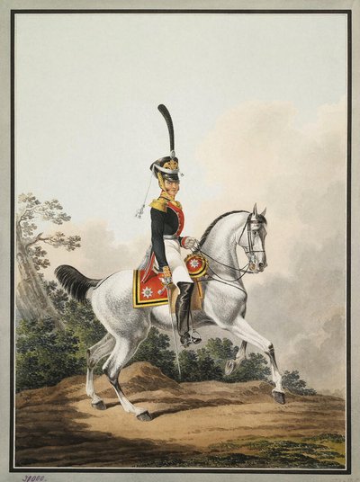 Field-Officer of the Preobrazhensky Regiment on Horseback by Samuel Shiflard