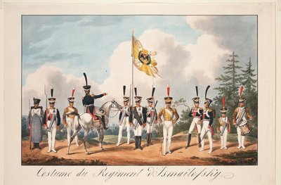 Dress Uniforms of the Izmailovsky Regiment, 1818 by Samuel Solomon Chiflard