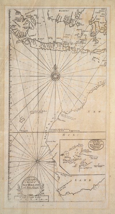 A Draught of the Coast of New Holland and Parts Adjacent by Samuel Thornton