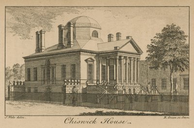 General view of Chiswick House by Samuel Wale