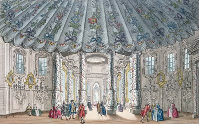 Interior View of the Elegant Music Room in Vauxhall Gardens, Engraved by H. Roberts, 1752 by Samuel Wale