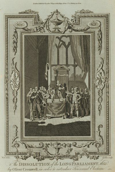 The Dissolution of the Long Parliament 1653 by Oliver Cromwell by Samuel Wale