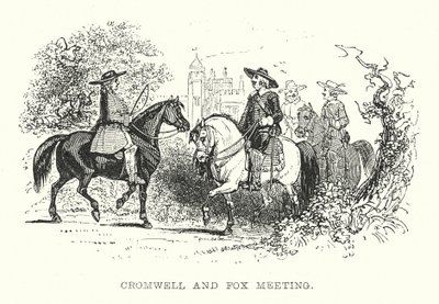 Cromwell and Fox Meeting (engraving) by Samuel Williams