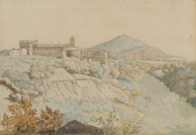 The Convent of Grotta Ferrata, ancient Tusculum, Italy, c.1805 by Samuel Woodforde