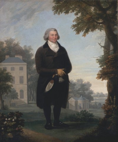 Gentleman in the Grounds of His House by Samuel de Wilde