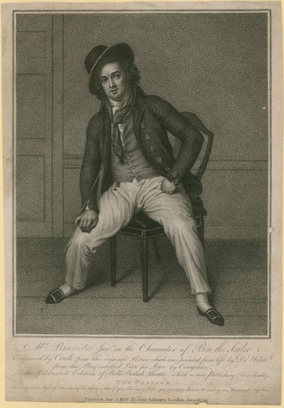 Mr Bannister Junior in the Character of Ben the Sailor by Samuel de Wilde