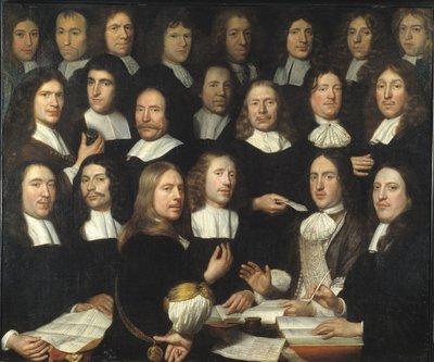 Group Portrait of the Mint Masters of Dordrecht by Samuel van Hoogstraten