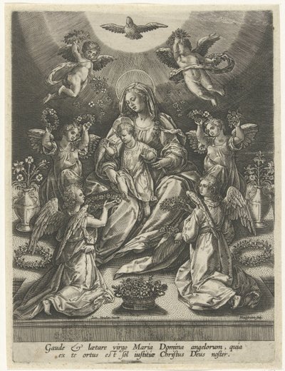 Madonna with Child Surrounded by Angels by Samuel van Hoogstraten