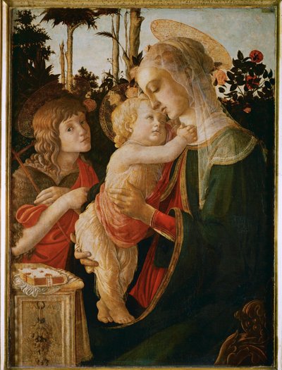 Madonna and Child with Saint John the Baptist by Sandro (1444/5-1510) Botticelli