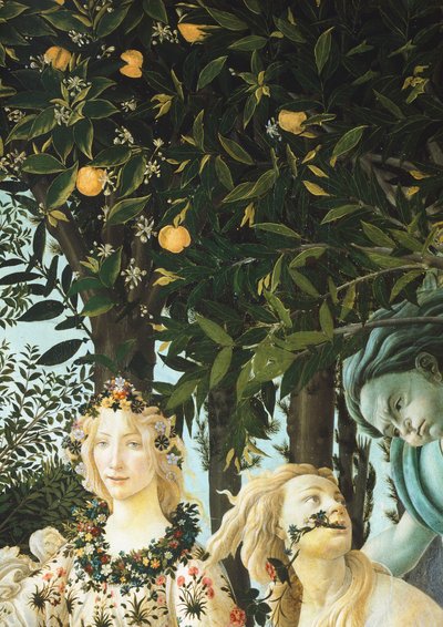 Flora, Zephyrus and Cloris, Detail from The Allegory of Spring (Primavera) by Sandro Botticelli