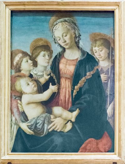Madonna and Child with Saint John the Baptist and Two Angels by Sandro Botticelli