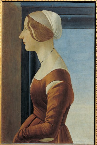 Portrait of Young Woman by Sandro (1444/5 1510) Botticelli