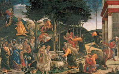 The Youth of Moses by Sandro Botticelli