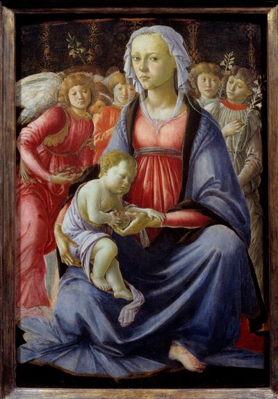 Virgin and Child Surrounded by Five Angels by Sandro Botticelli