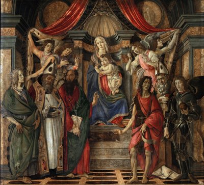 Virgin and Child with Saints from the Altarpiece of San Barnabas by Sandro Botticelli