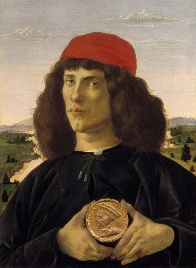 Portrait of an Unknown Man with the Medal of Cosimo the Elder by Sandro Botticelli