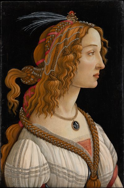 Idealised Portrait of a Lady (Portrait of Simonetta Vespucci as Nymph) by Sandro Botticelli