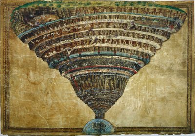 Illustration to the Divine Comedy by Dante Alighieri Abyss of Hell by Sandro Botticelli