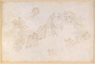 The Divine Comedy, Purgatorio V. Ante-Purgatory, Middle Zone: The Slothful Who Died as a Result of Violence by Sandro Botticelli