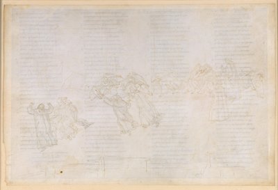 The Divine Comedy, Purgatorio XIV. Second Ring of Purgatory: Penance for Envy and Schadenfreude; Conversation between Guido del Duca and Rinieri da Calboli by Sandro Botticelli