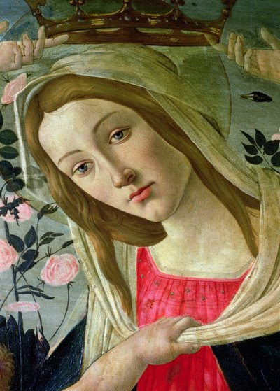 Madonna and Child Crowned by Angels (detail) by Sandro Botticelli