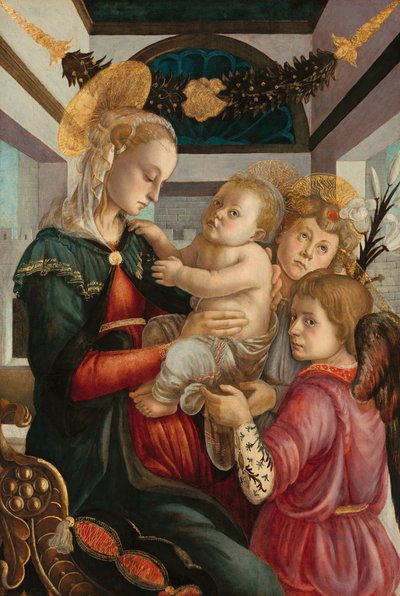 Madonna and Child with Angels, 1465-1470 by Sandro Botticelli