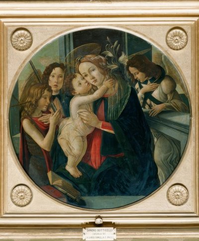 Mary with Child, the Young John, and Two Angels by Sandro Botticelli