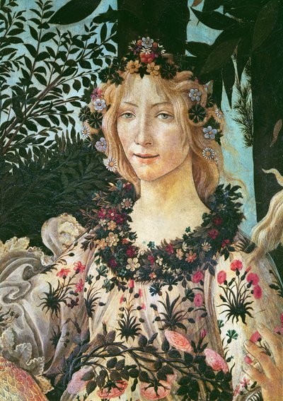 Primavera (detail of Flora as the Hour of Spring) by Sandro Botticelli