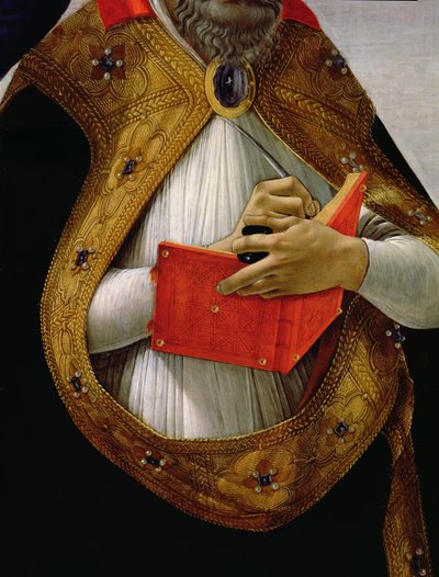 St. Augustine, from the Coronation of the Virgin (detail) by Sandro Botticelli