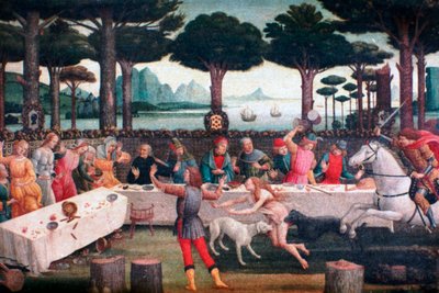 The Banquet in the Pine Forest by Sandro Botticelli