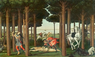 The Disembowelment of the Woman Pursued: Scene II of The Story of Nastagio degli Onesti by Sandro Botticelli