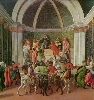 The Story of Virginia (detail of the centre: Virginia is judged and condemned to slavery) by Sandro Botticelli