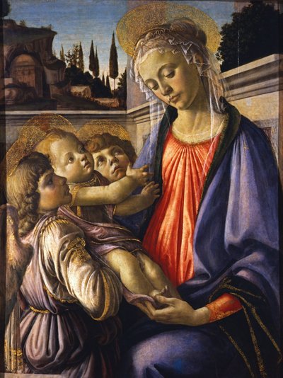 The Virgin and Child with Two Angels by Sandro Botticelli