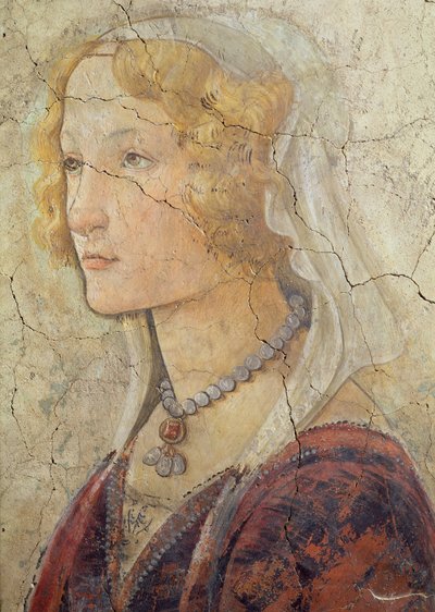 Venus and the Three Graces Offering Gifts to a Girl (detail) by Sandro Botticelli