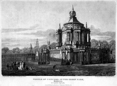 Temple of Concord, Green Park, Westminster, London by Sands