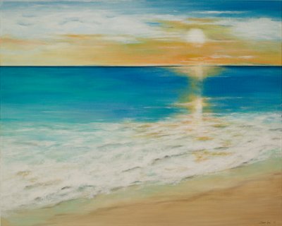 Seascape at Sunset, 2019 by Sandy Iseli