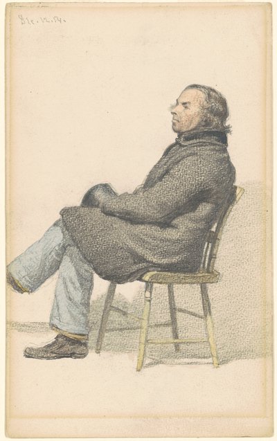 Man Seated in Hitchcock Chair by Sanford Robinson Gifford