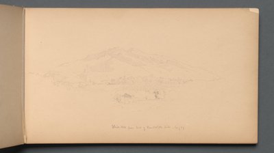 Sketchbook, page 12: "White Mountains from foot of Randolph Hill" by Sanford Robinson Gifford