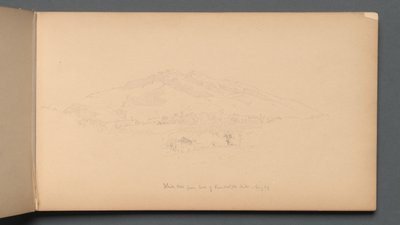 Sketchbook, page 12: White Mountains from foot of Randolph Hill by Sanford Robinson Gifford