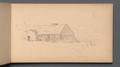 Sketchbook, page 14: "Berlin Falls September 2nd" by Sanford Robinson Gifford